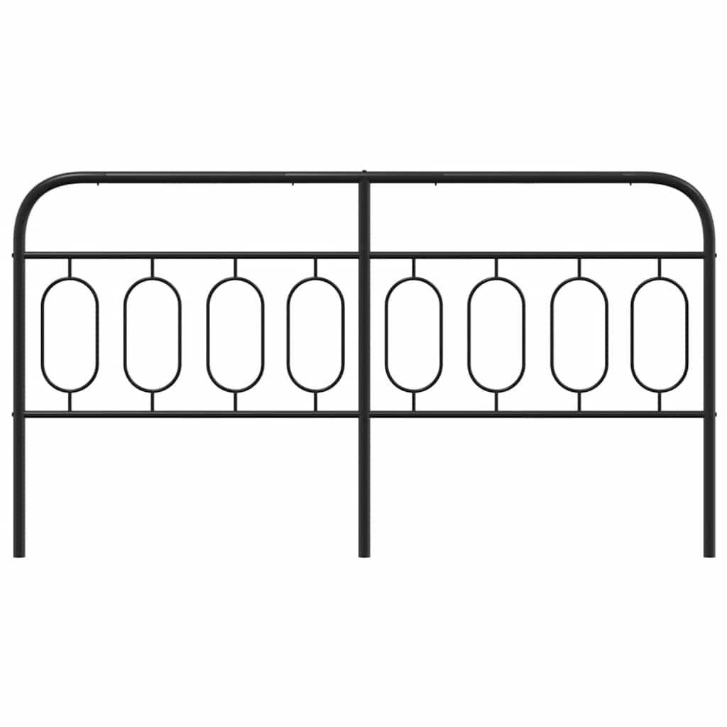 Metal Replace Headboard Black 193 cm