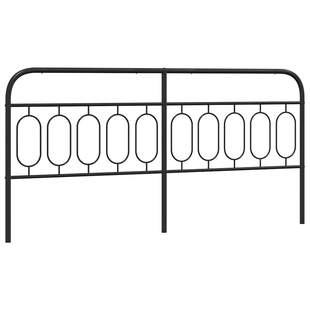 Metal Replace Headboard Black 200 cm