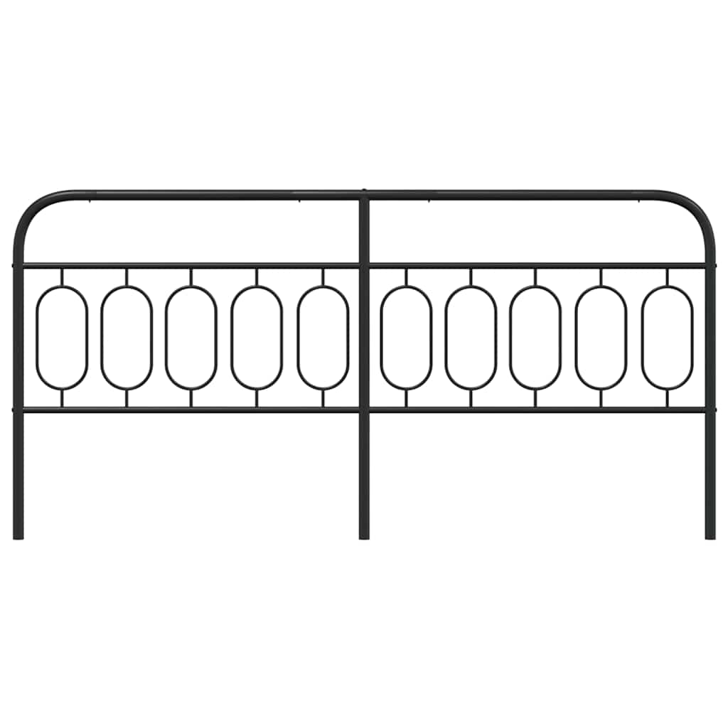 Metal Replace Headboard Black 200 cm
