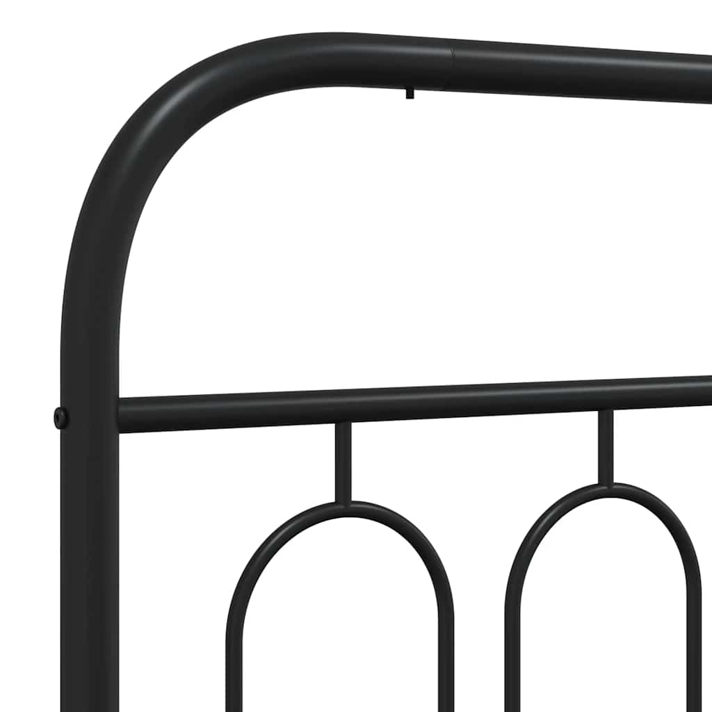 Metal Replace Headboard Black 200 cm