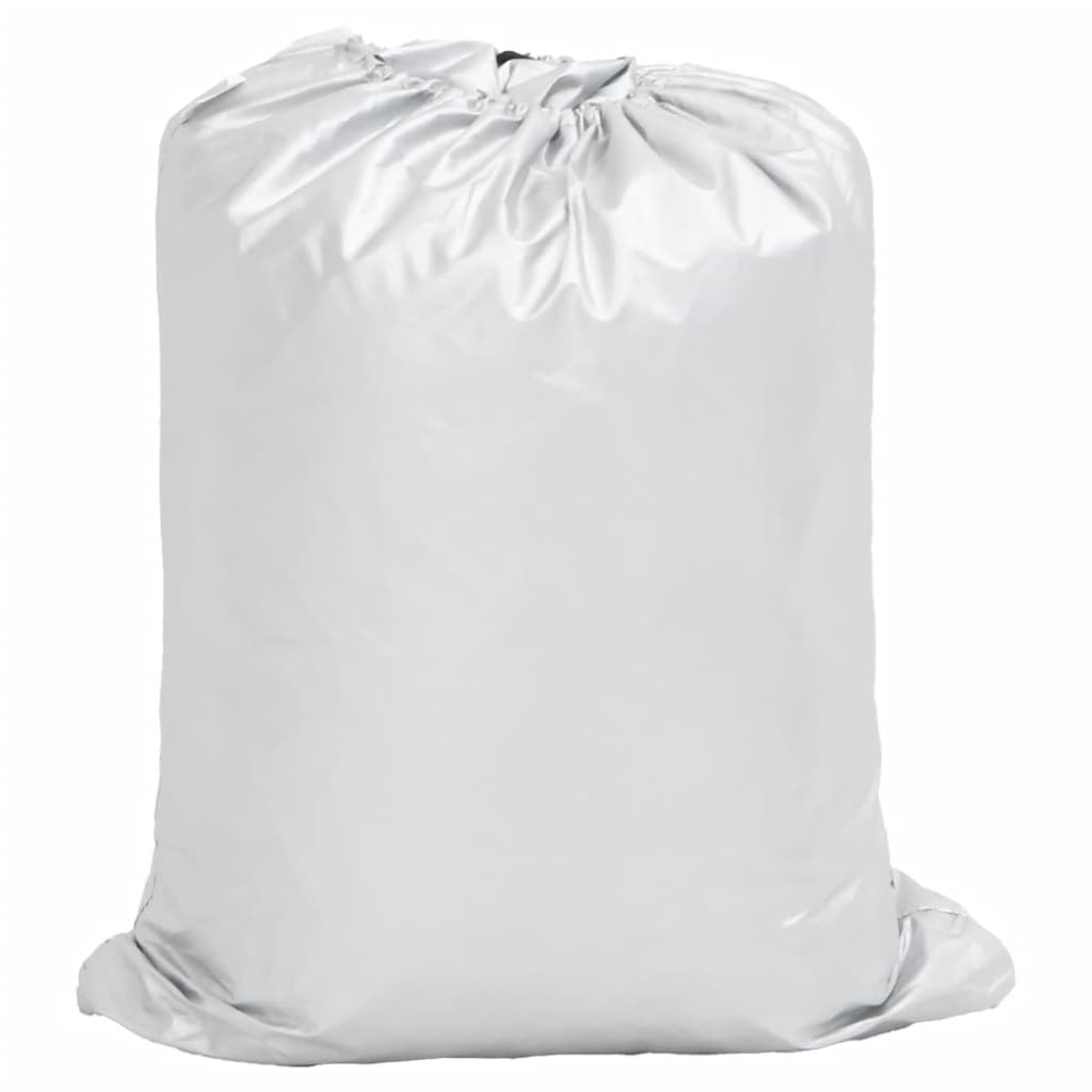 Car Cover for Sedan with Buckle Straps Full Silver XXL