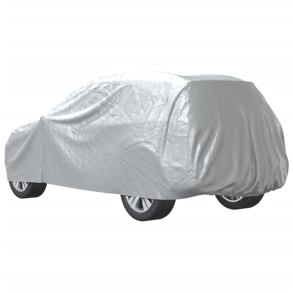 Car Cover for SUV with Buckle Straps Full Silver L