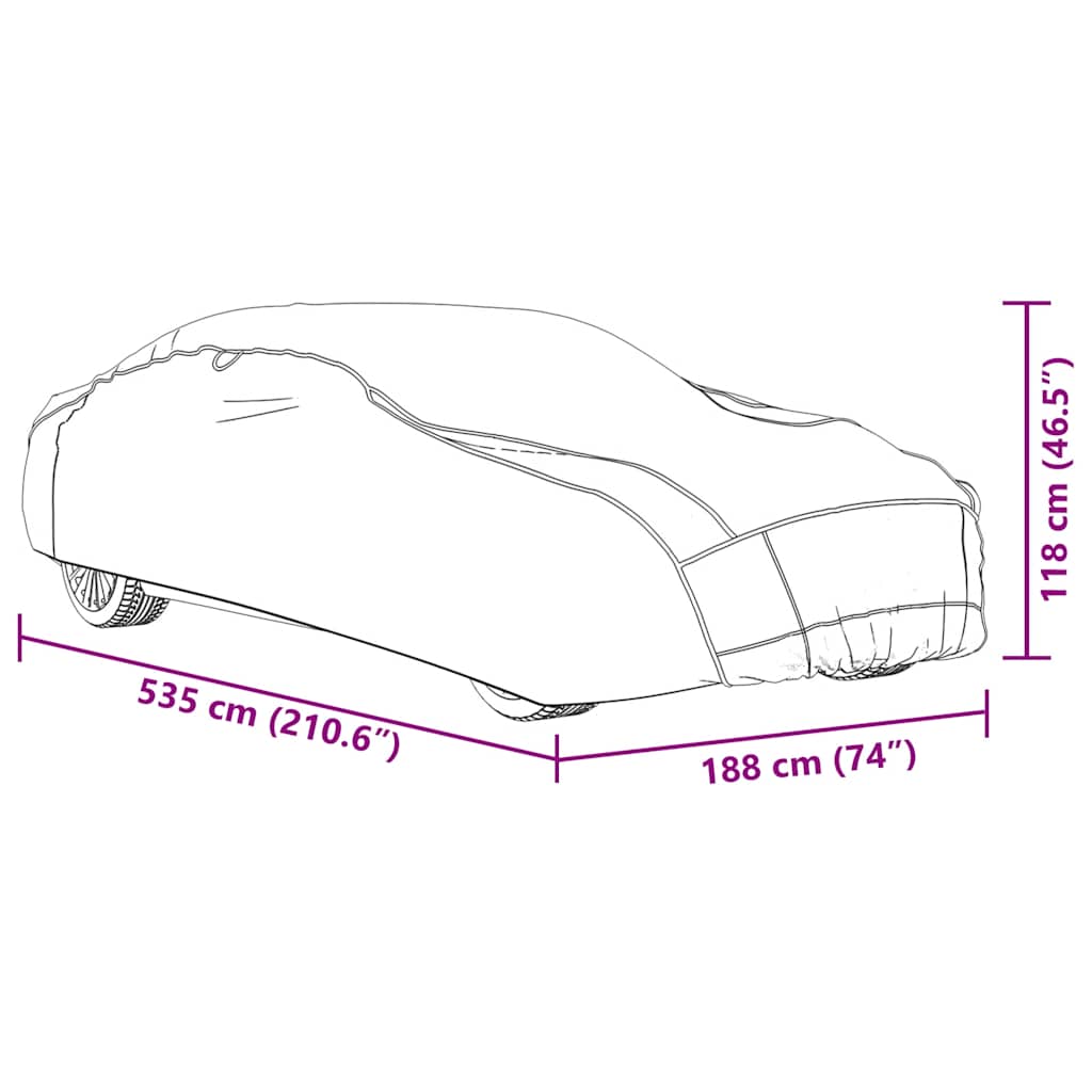 Car Cover for Sedan Hail Protection Full XL Grey and Silver