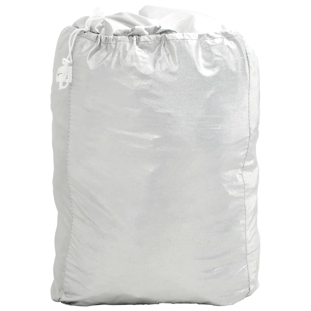 Car Cover for Sedan with Buckle Straps Full Silver XL PEVA