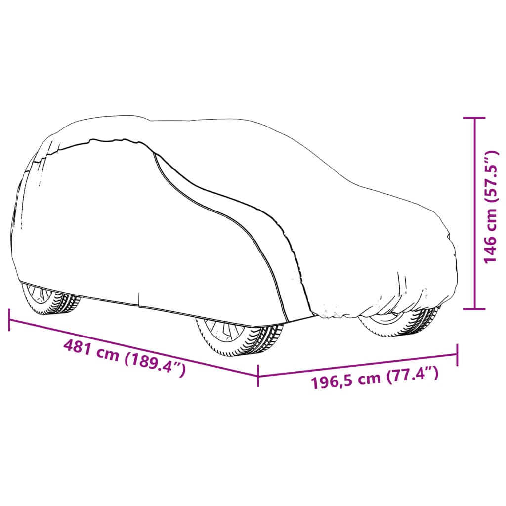 Car Cover for SUV with Buckle Straps Full Silver L PEVA
