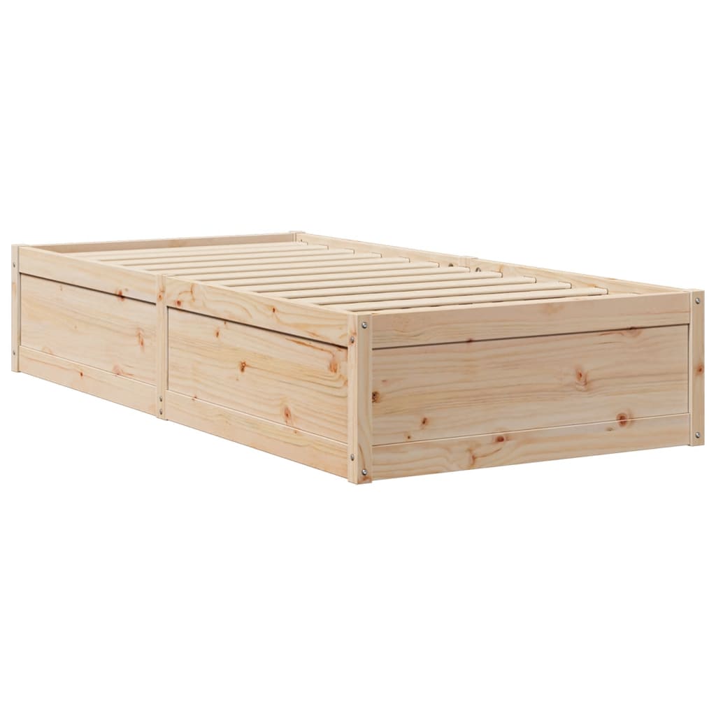 vidaXL Bed Frame without Mattress 100x200 cm Solid Wood Pine