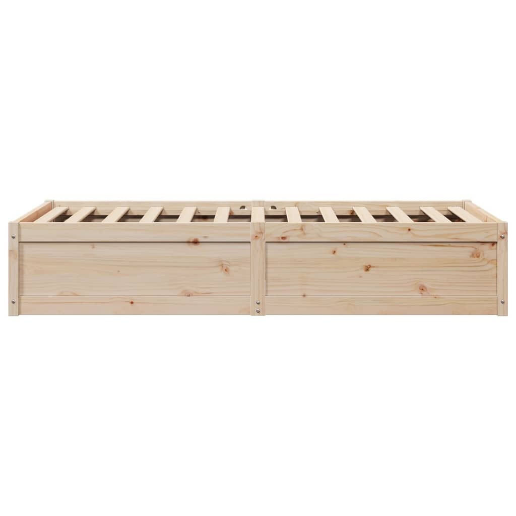 vidaXL Bed Frame without Mattress 100x200 cm Solid Wood Pine