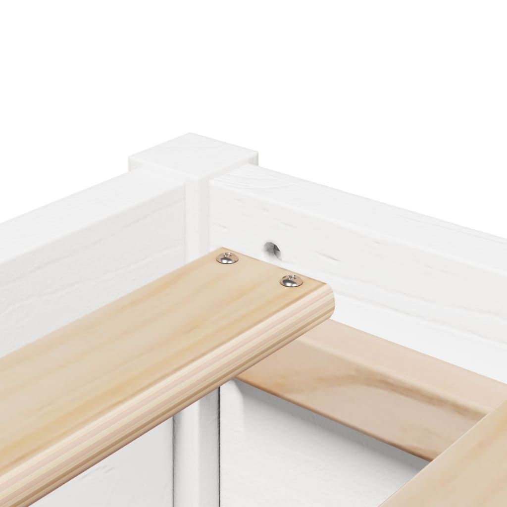 vidaXL Bed Frame without Mattress White 90x200 cm Solid Wood Pine