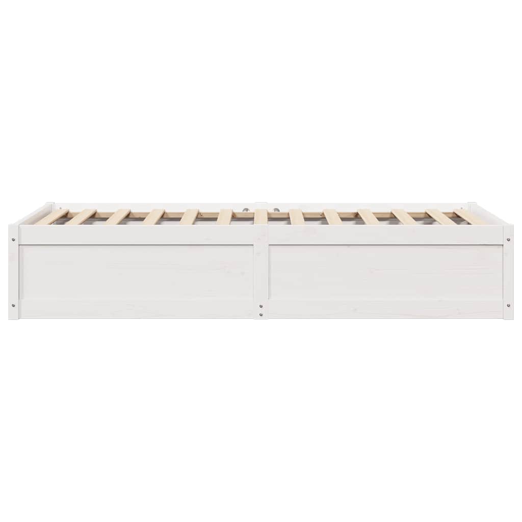 Bed Frame without Mattress White 90x190 cm Single Solid Wood Pine