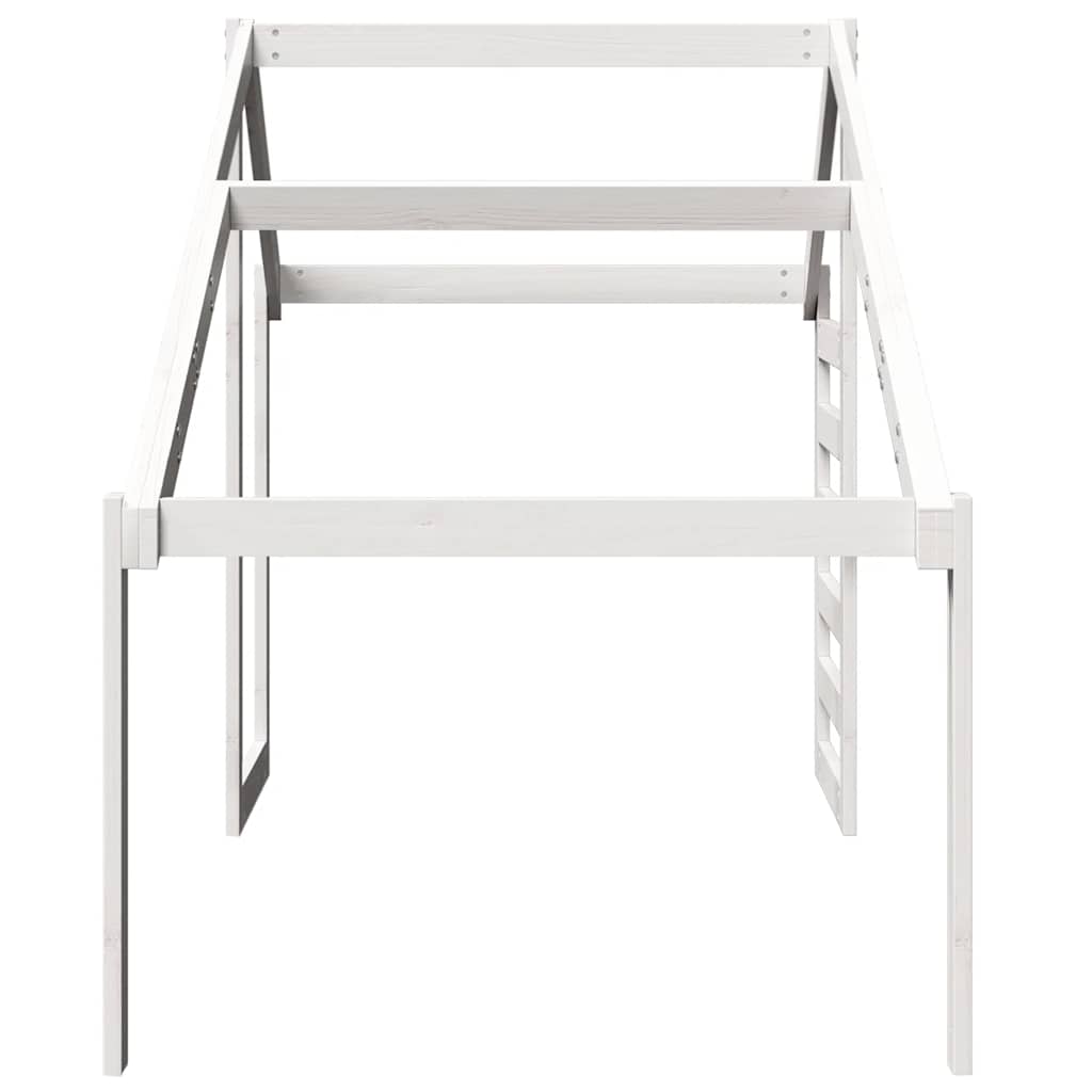 Kids' Bed Roof White 188x97x113 cm Solid Wood Pine