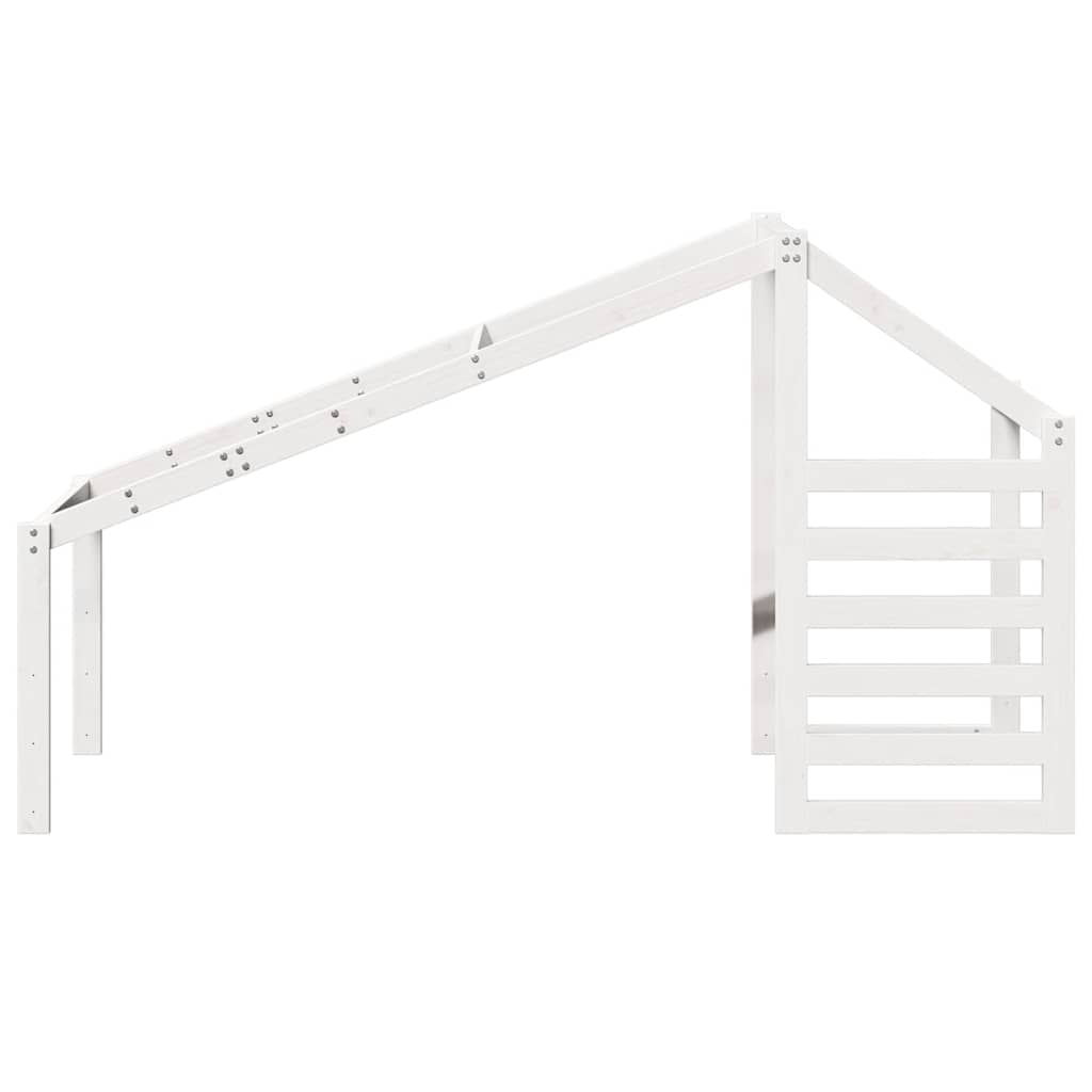 Kids' Bed Roof White 188x82x113 cm Solid Wood Pine