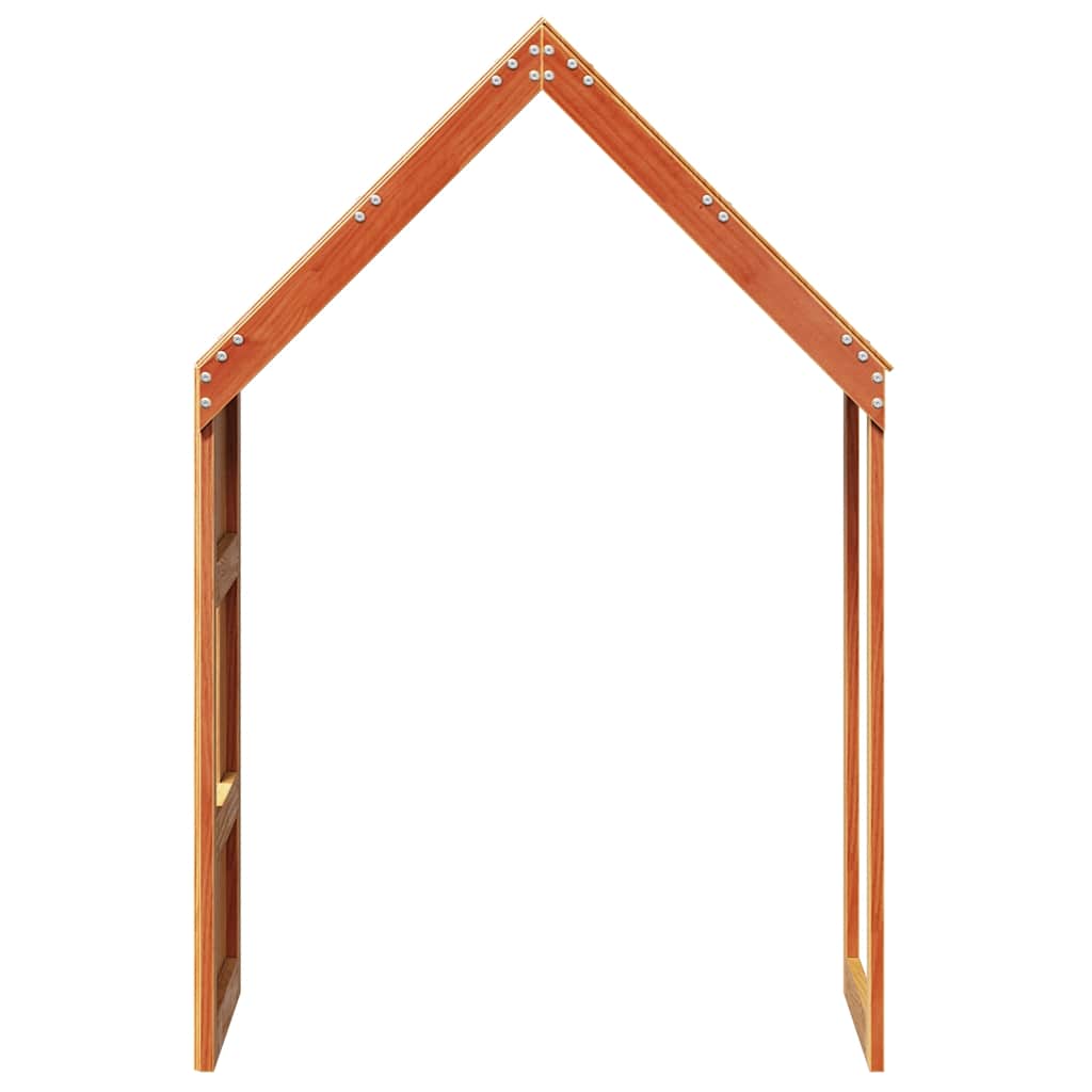 Kids' Bed Roof Wax Brown 60x89x134.5 cm Solid Wood Pine