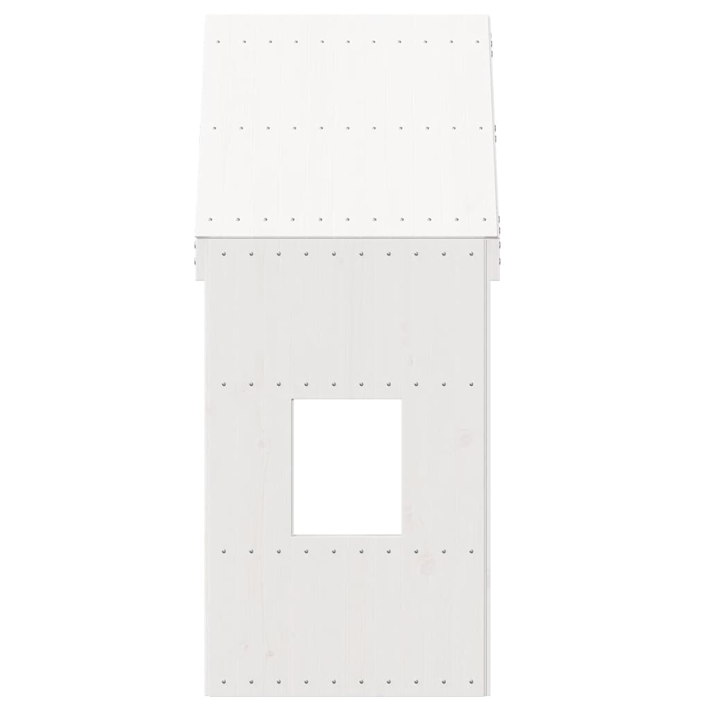 Kids' Bed Roof White 60x99x139.5 cm Solid Wood Pine