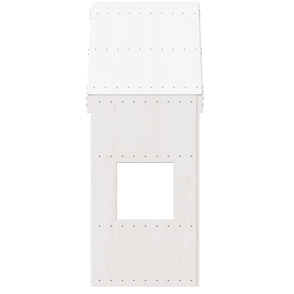 Kids' Bed Roof White 55x99x139.5 cm Solid Wood Pine
