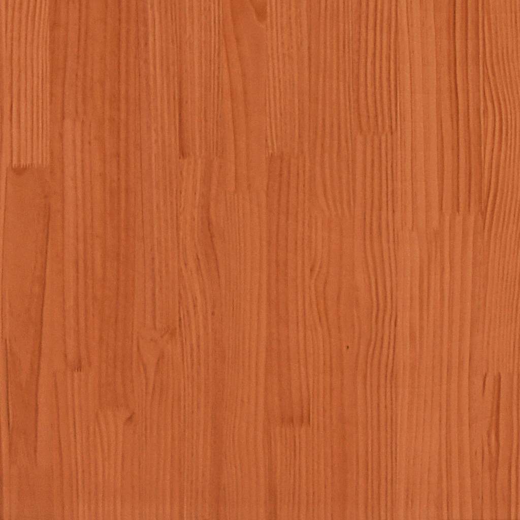 Kids' Bed Roof Wax Brown 213x85.5x144.5 cm Solid Wood Pine