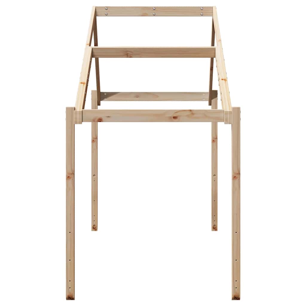 Kids' Bed Roof 203x95.5x142 cm Solid Wood Pine