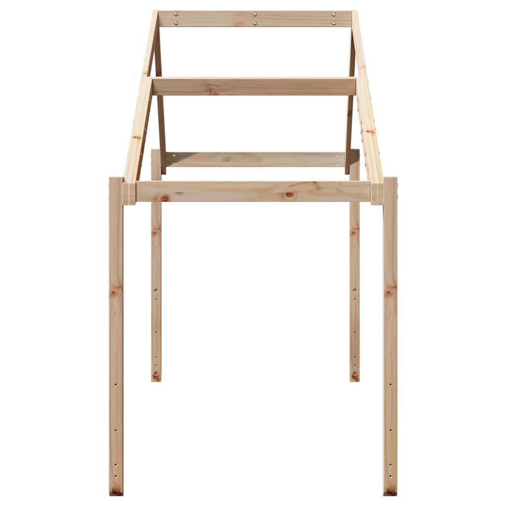 Kids' Bed Roof 203x80.5x142 cm Solid Wood Pine