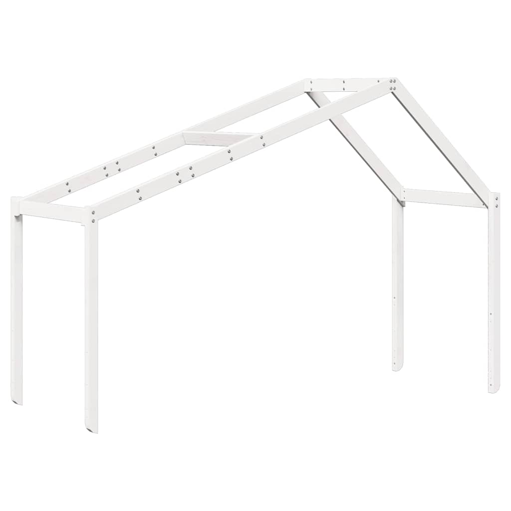 Kids' Bed Roof White 203x80.5x142 cm Solid Wood Pine