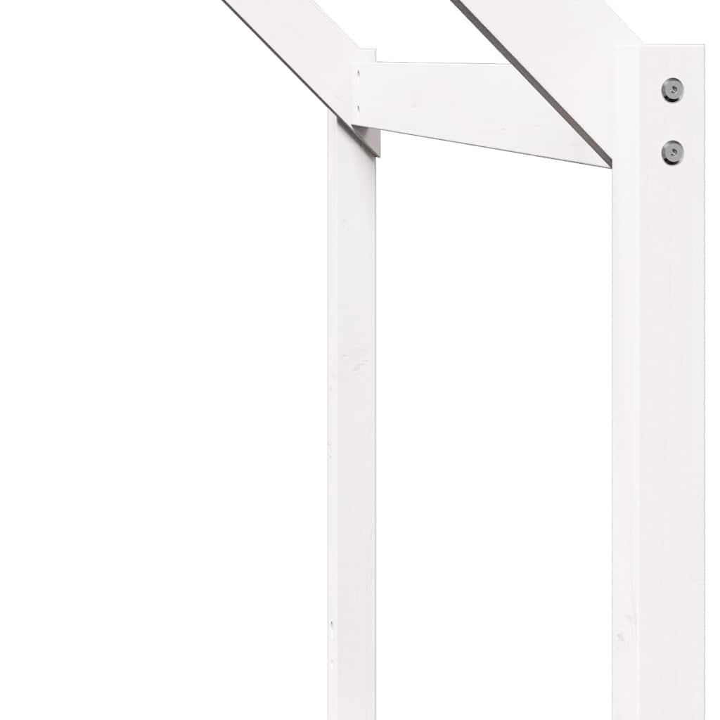 Kids' Bed Roof White 203x80.5x142 cm Solid Wood Pine
