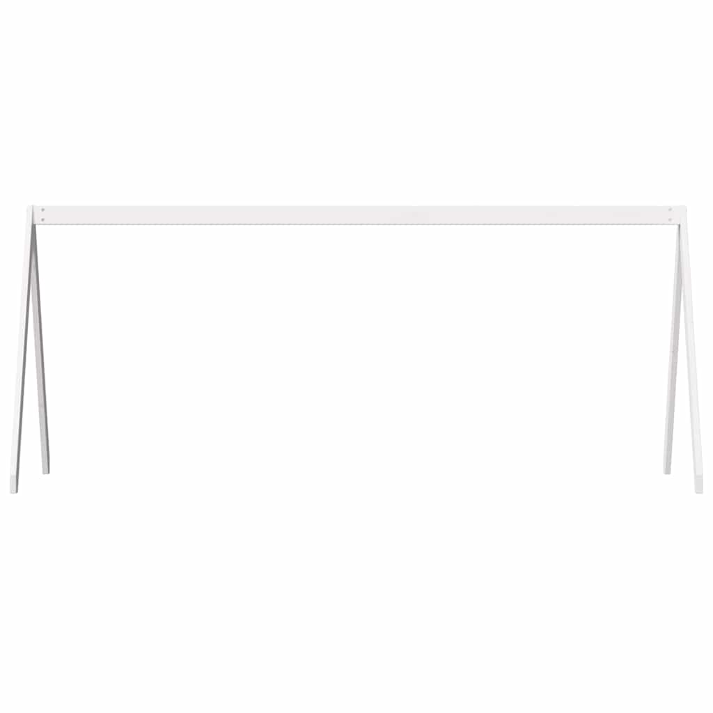 Kids' Bed Roof White 209x95.5x88 cm Solid Wood Pine