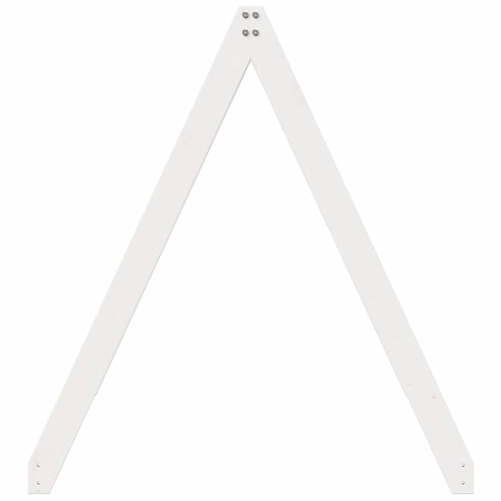 Kids' Bed Roof White 209x95.5x88 cm Solid Wood Pine