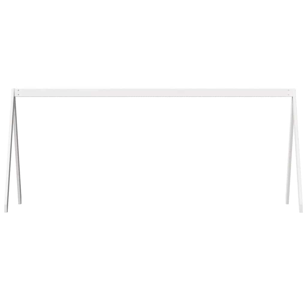 Kids' Bed Roof White 199x95.5x88 cm Solid Wood Pine