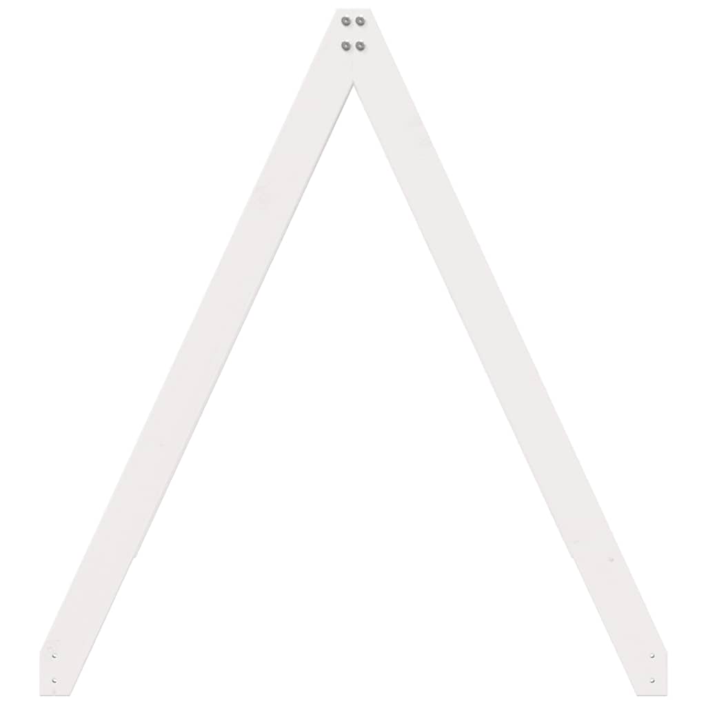 Kids' Bed Roof White 199x95.5x88 cm Solid Wood Pine