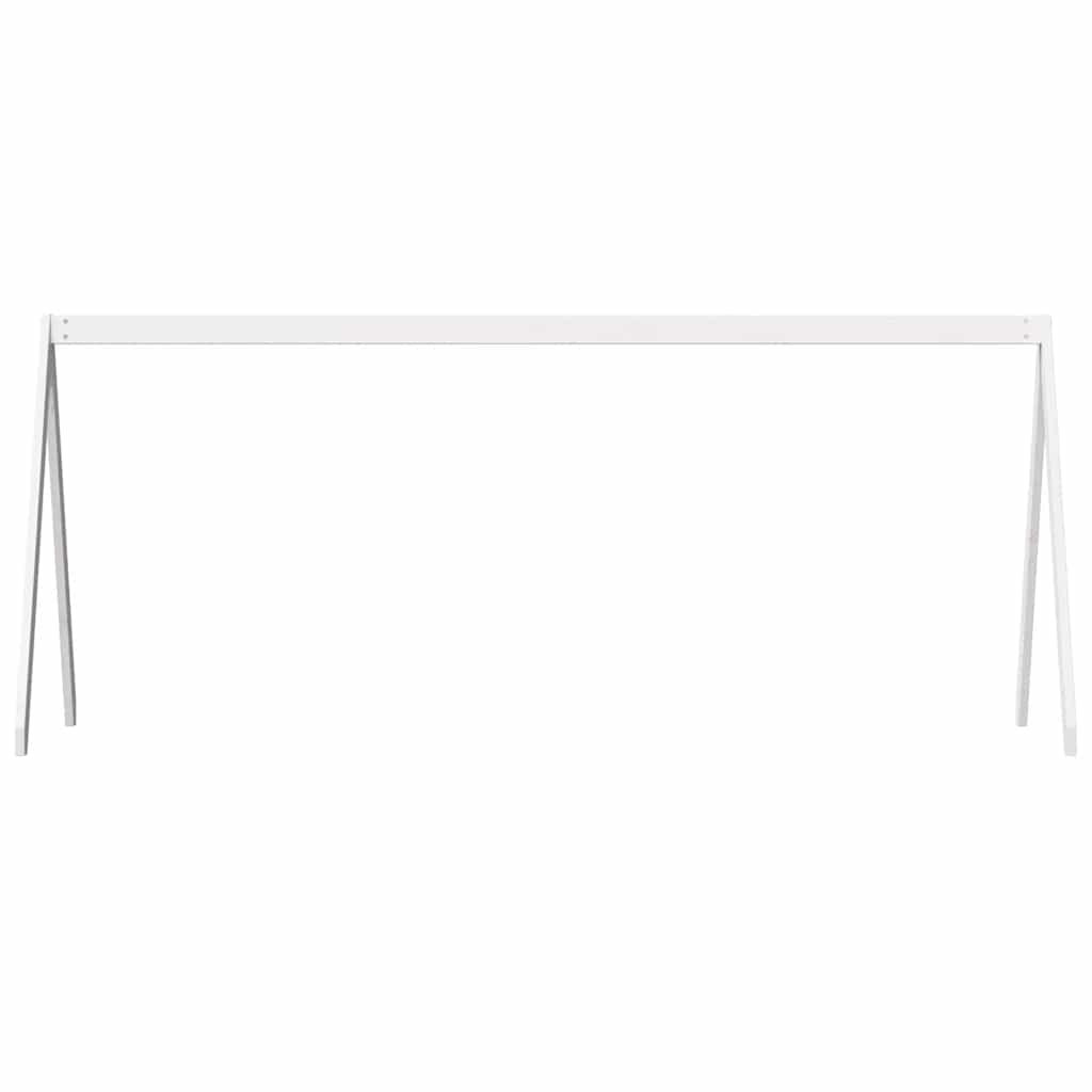Kids' Bed Roof White 199x80.5x88 cm Solid Wood Pine