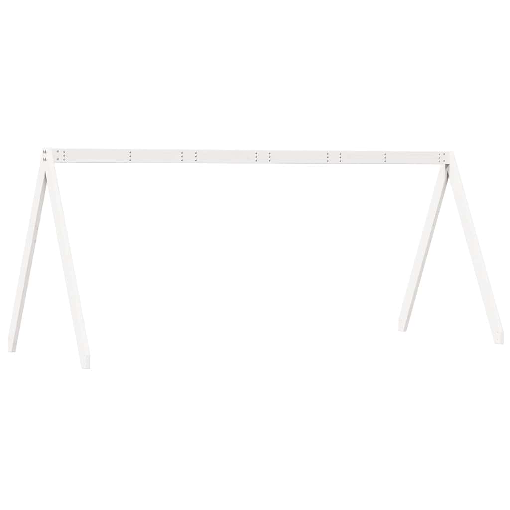Kids' Bed Roof White 199x80.5x88 cm Solid Wood Pine