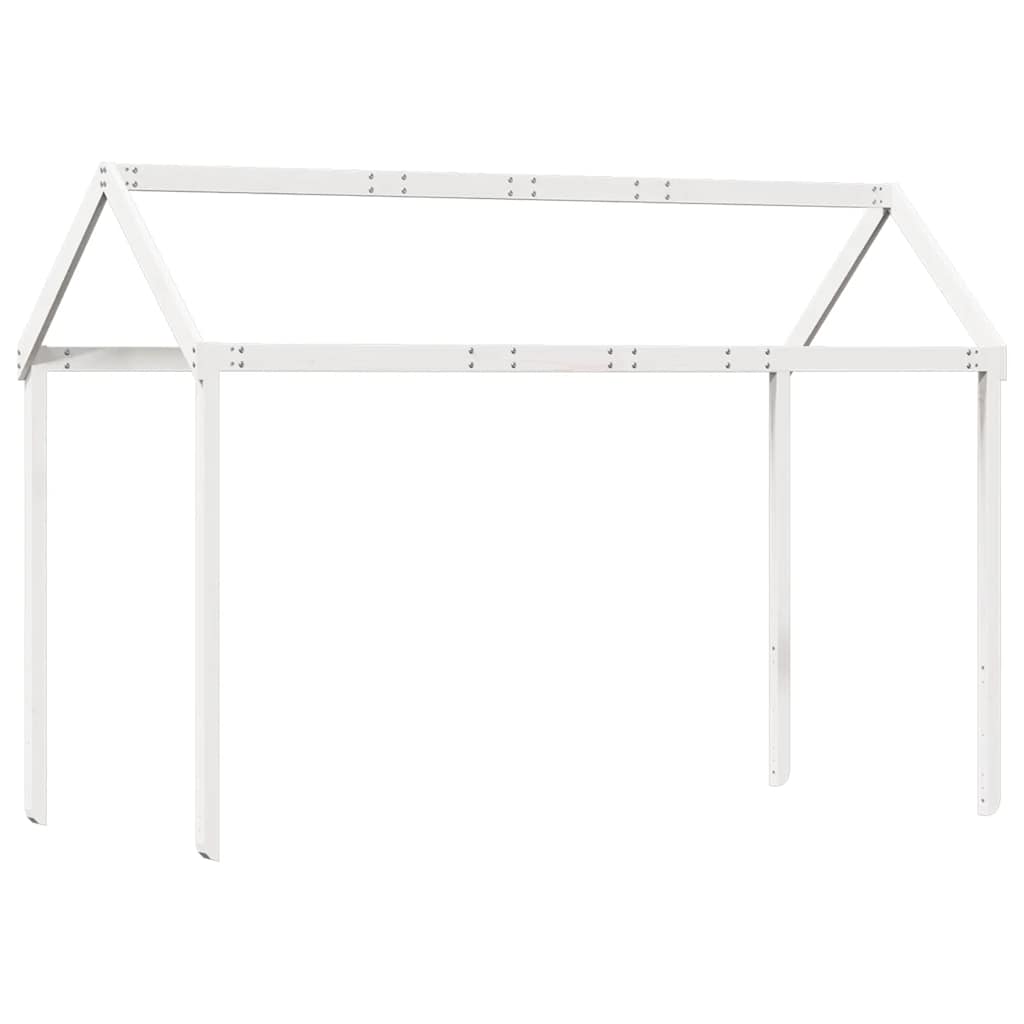 Kids' Bed Roof White 217x95.5x159 cm Solid Wood Pine
