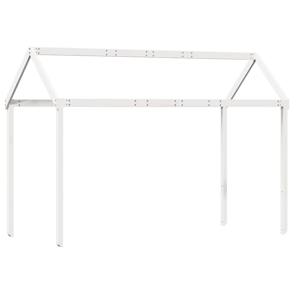 Kids' Bed Roof White 217x85.5x154 cm Solid Wood Pine