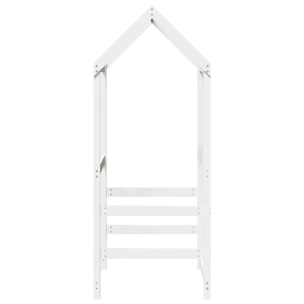 Kids' Bed Roof White 98x70x176.5 cm Solid Wood Pine
