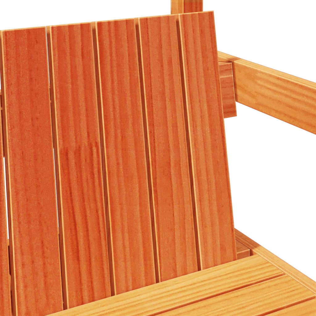 vidaXL Bench with Roof Wax Brown 117.5x70x176.5 cm Solid Wood Pine