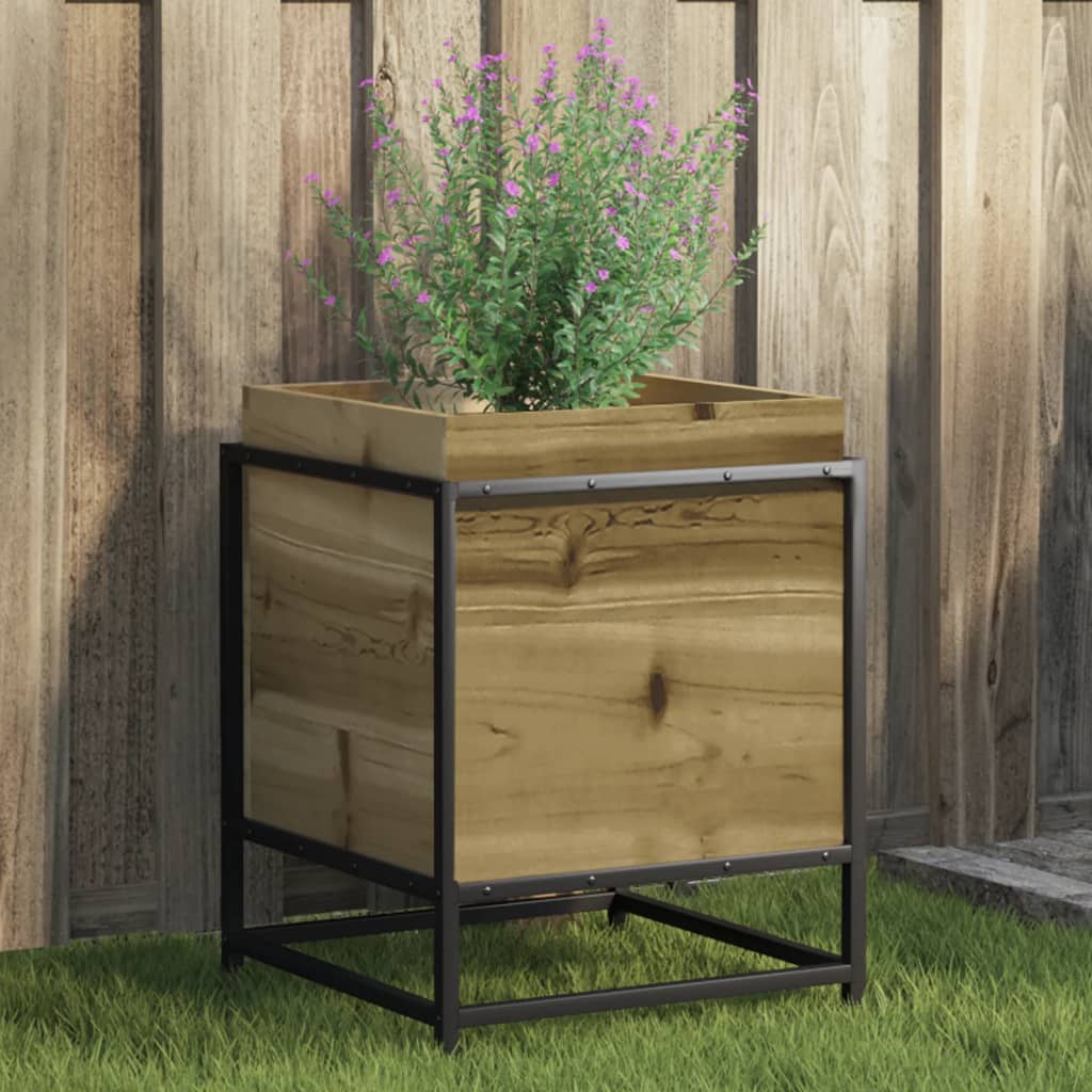 vidaXL Garden Planter 40x40x50 cm Impregnated Wood Pine