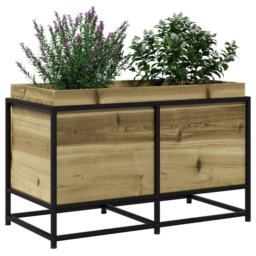 vidaXL Garden Planter 80x40x50 cm Impregnated Wood Pine