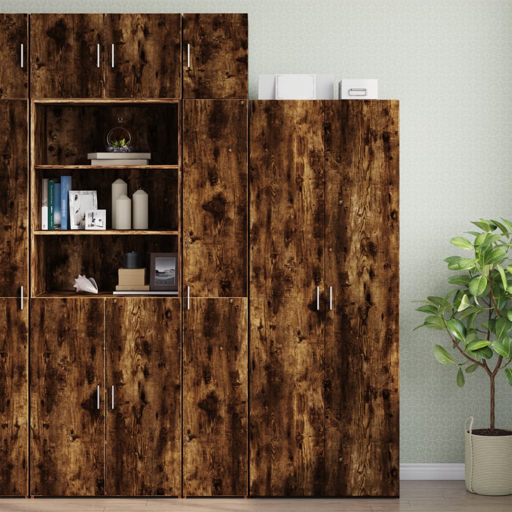 Wall Cabinet Smoked Oak 30x42,5x40 cm Engineered Wood