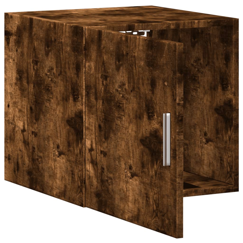 vidaXL Wall Cabinet Smoked Oak 40x42.5x40 cm Engineered Wood