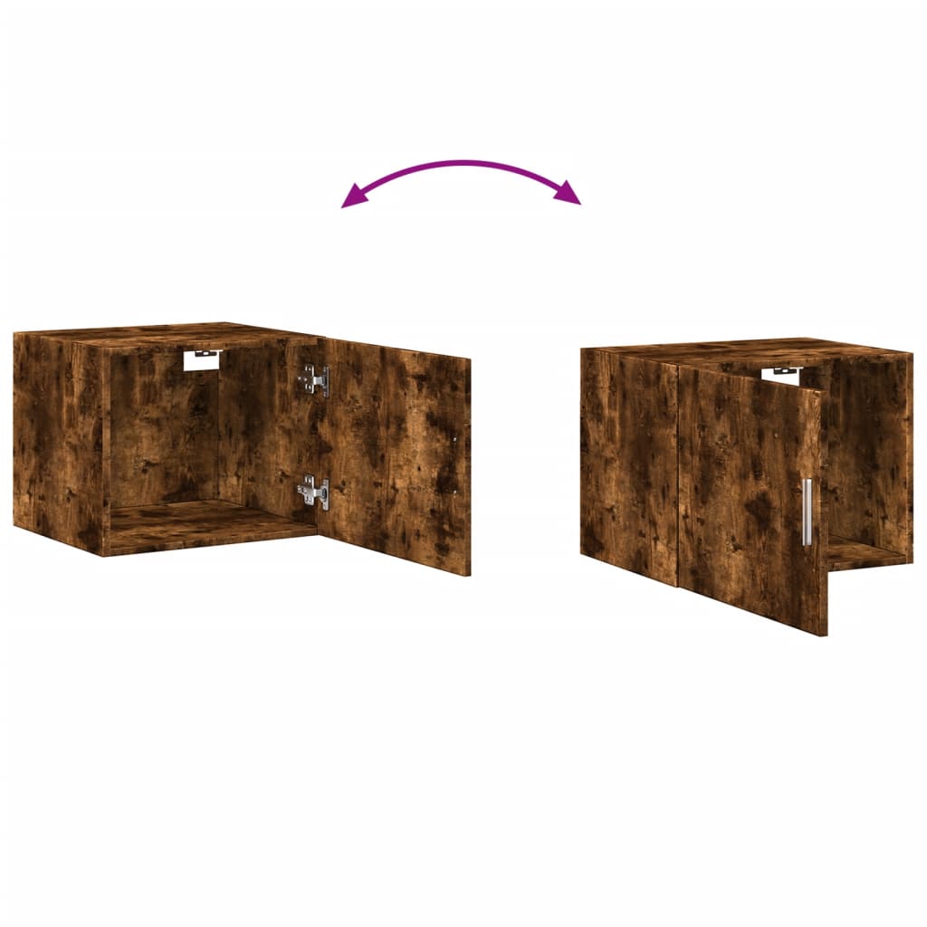 Wall Cabinet Smoked Oak 50x42,5x40 cm Engineered Wood