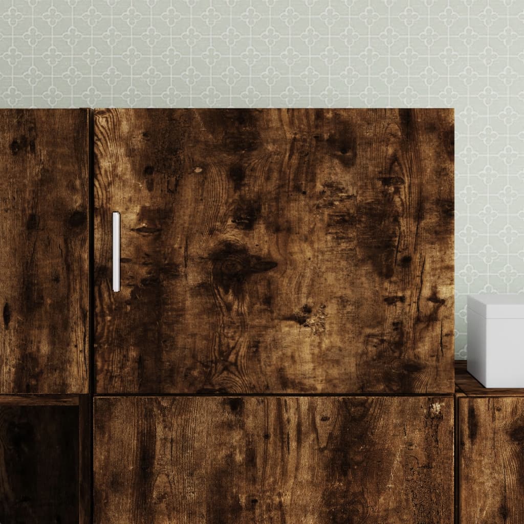 Wall Cabinet Smoked Oak 50x42,5x40 cm Engineered Wood