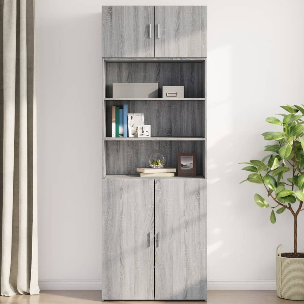 vidaXL Wall Cabinet Grey Sonoma 80x42.5x40 cm Engineered Wood