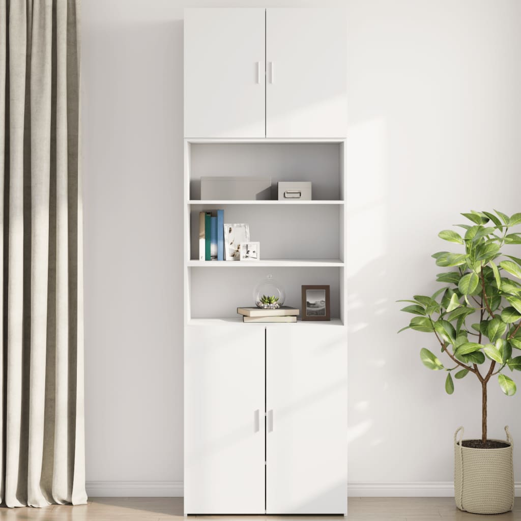 vidaXL Wall Cabinet White 80x42.5x64 cm Engineered Wood