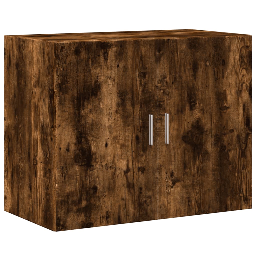 vidaXL Wall Cabinet Smoked Oak 80x42.5x64 cm Engineered Wood