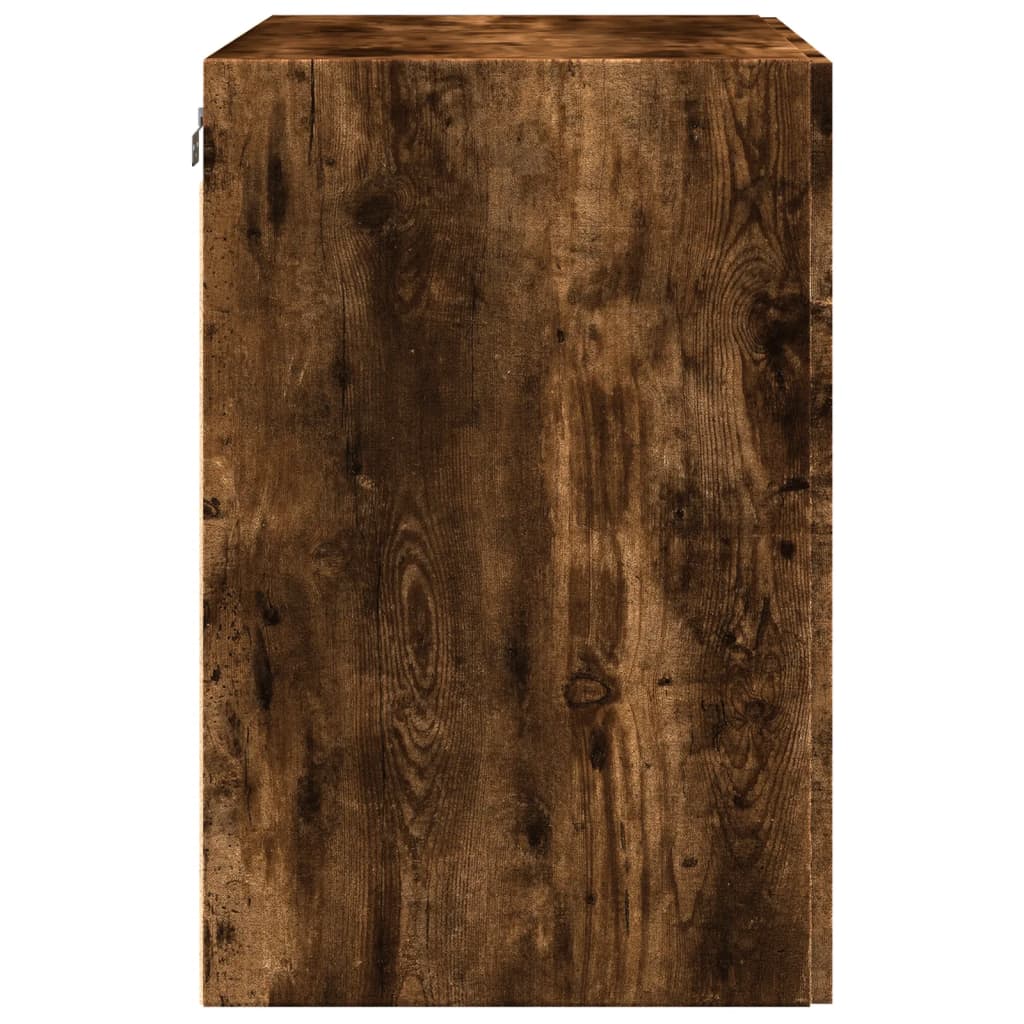 vidaXL Wall Cabinet Smoked Oak 80x42.5x64 cm Engineered Wood