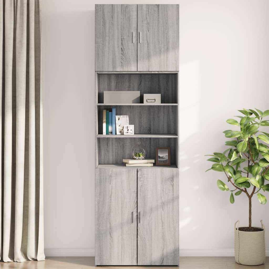 vidaXL Wall Cabinet Grey Sonoma 80x42.5x64 cm Engineered Wood