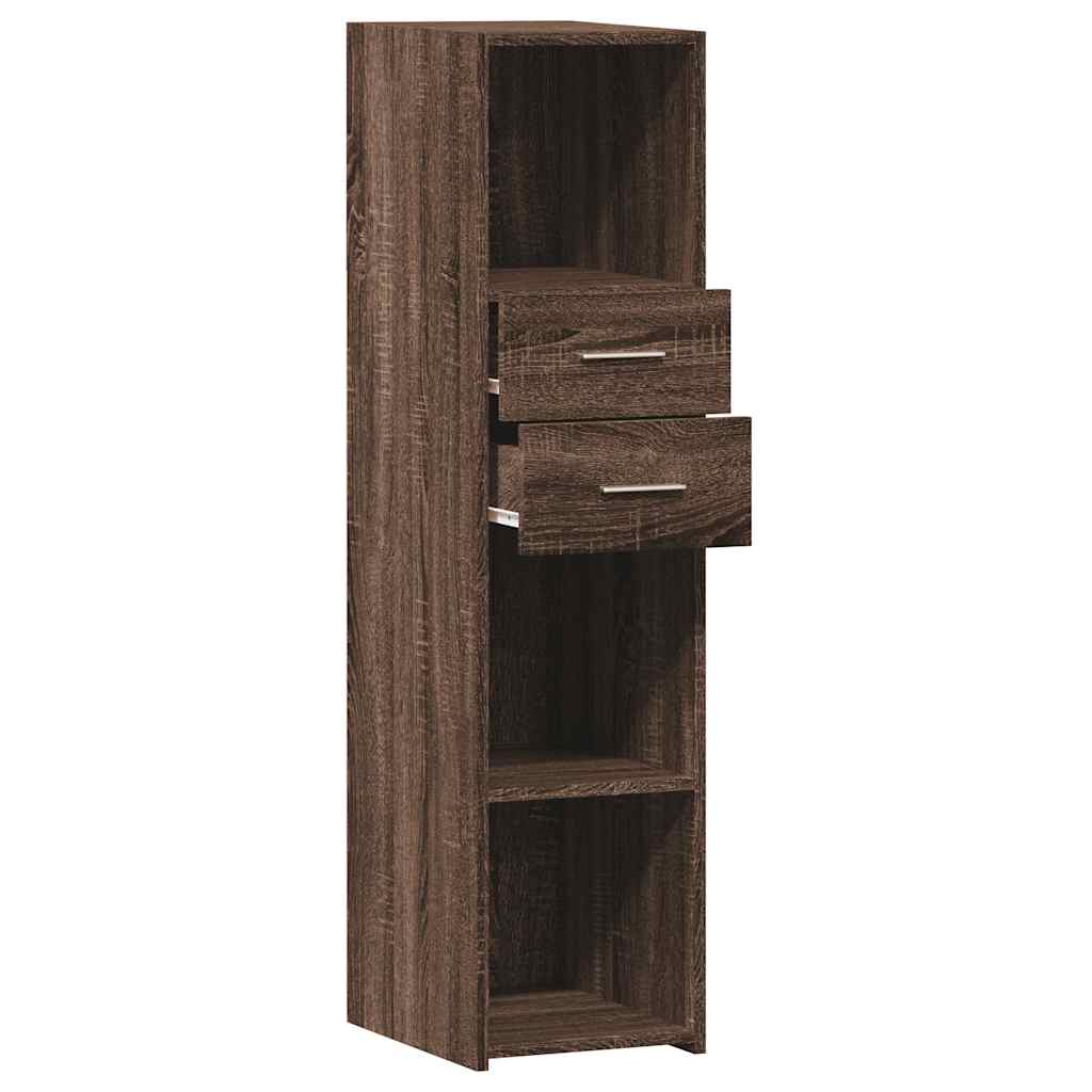 Highboard Brown Oak 30x42.5x124 cm Engineered Wood
