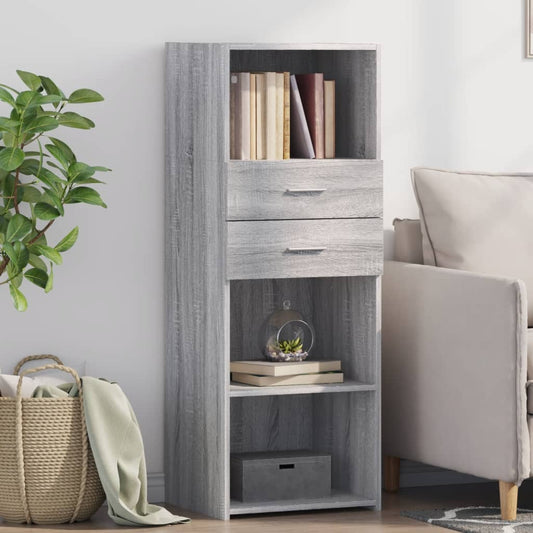 vidaXL Highboard Grey Sonoma 45x42.5x124 cm Engineered Wood