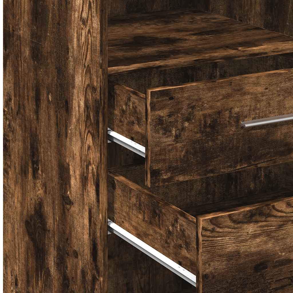 Highboard Smoked Oak 50x42.5x124 cm Engineered Wood
