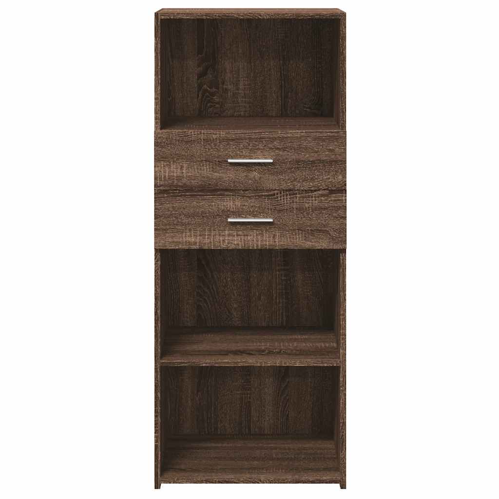 Highboard Brown Oak 50x42.5x124 cm Engineered Wood