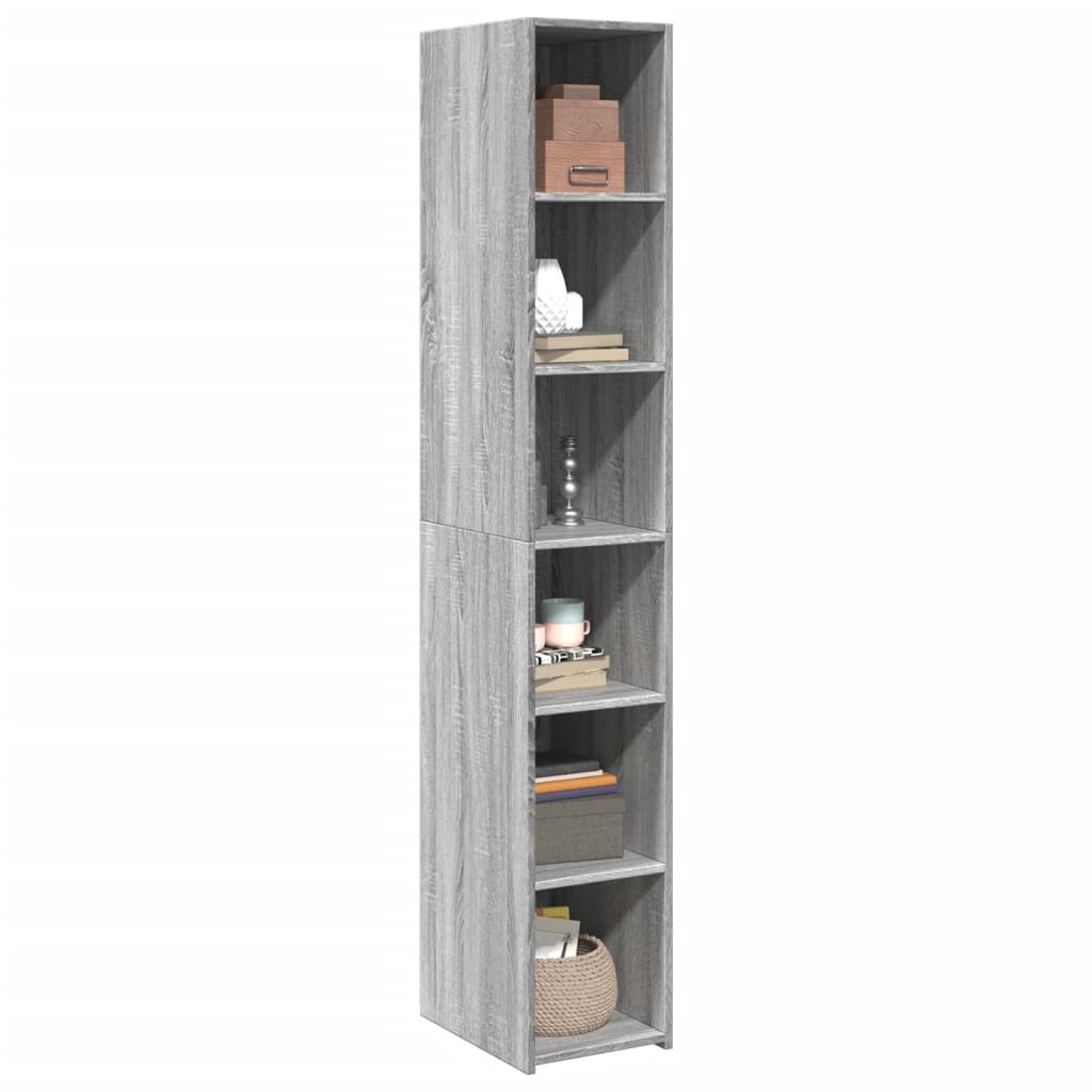 Highboard Grey Sonoma 30x41x185 cm Engineered Wood