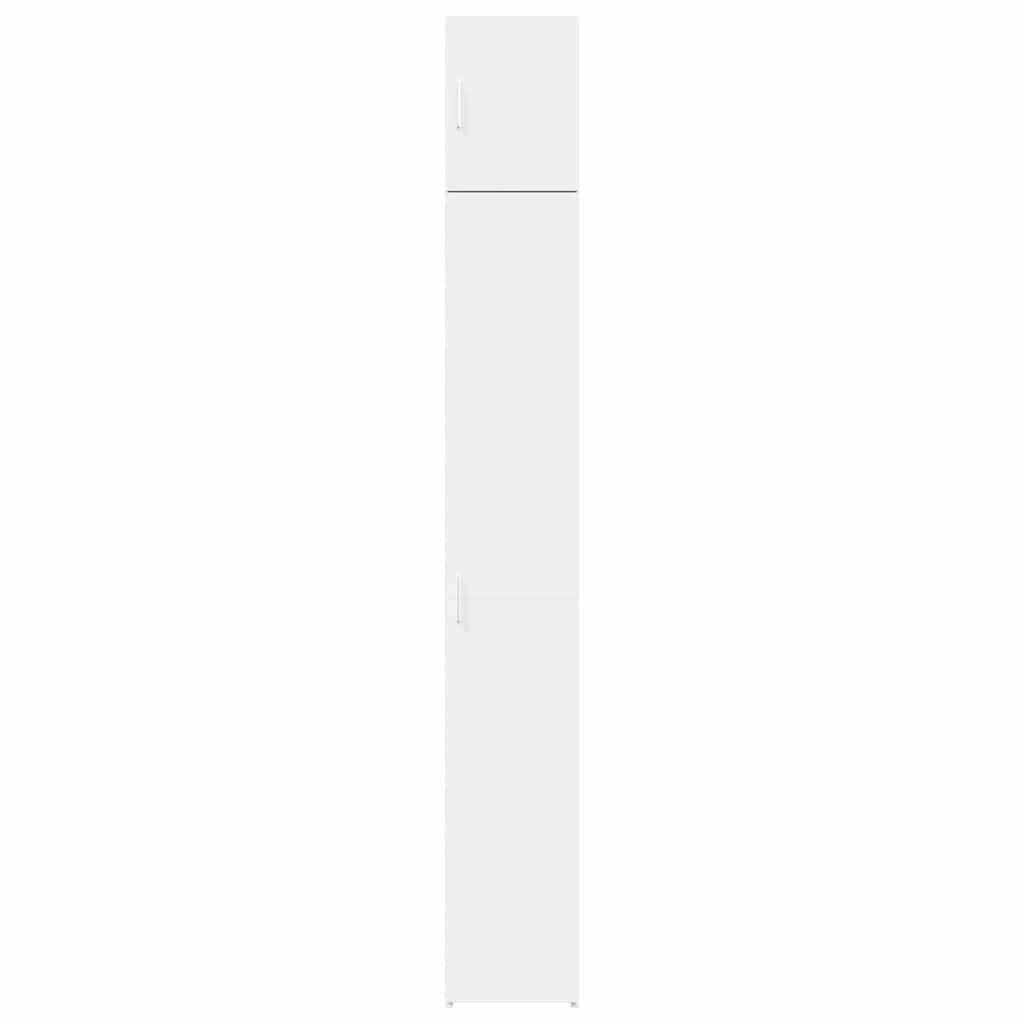 Slim Storage Cabinet White 30x42,5x225 cm Engineered Wood